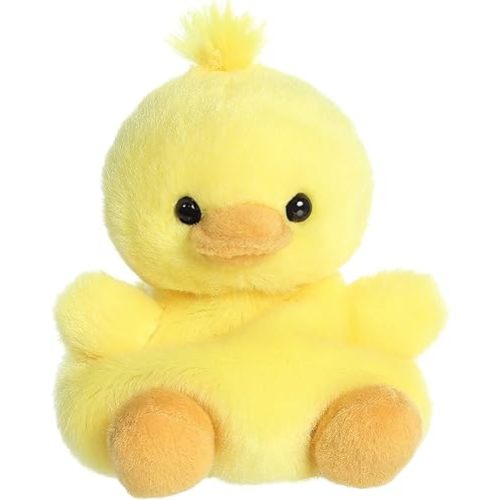 Aurora® Adorable Palm Pals™ Darling Duck Stuffed Animal - Pocket-Sized Play - Collectable Fun - Yellow 5 Inches