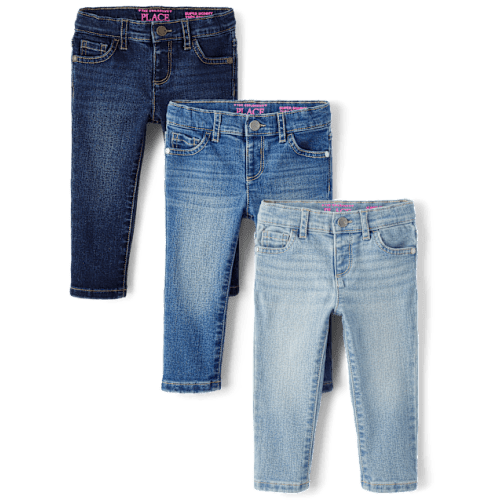 Toddler Girls Super Skinny Jeans 3-Pack - Multi