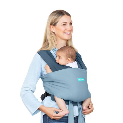 Moby Easy-Wrap Baby Carrier - Sea Spray Blue
