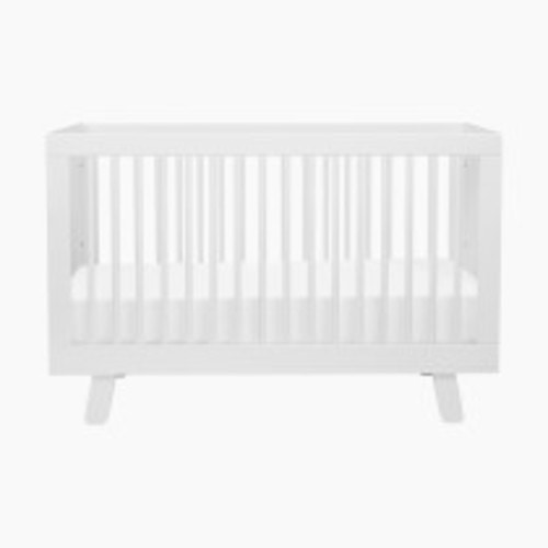 babyletto Hudson 3-in-1 Convertible Crib with Toddler Bed Conversion Kit - White