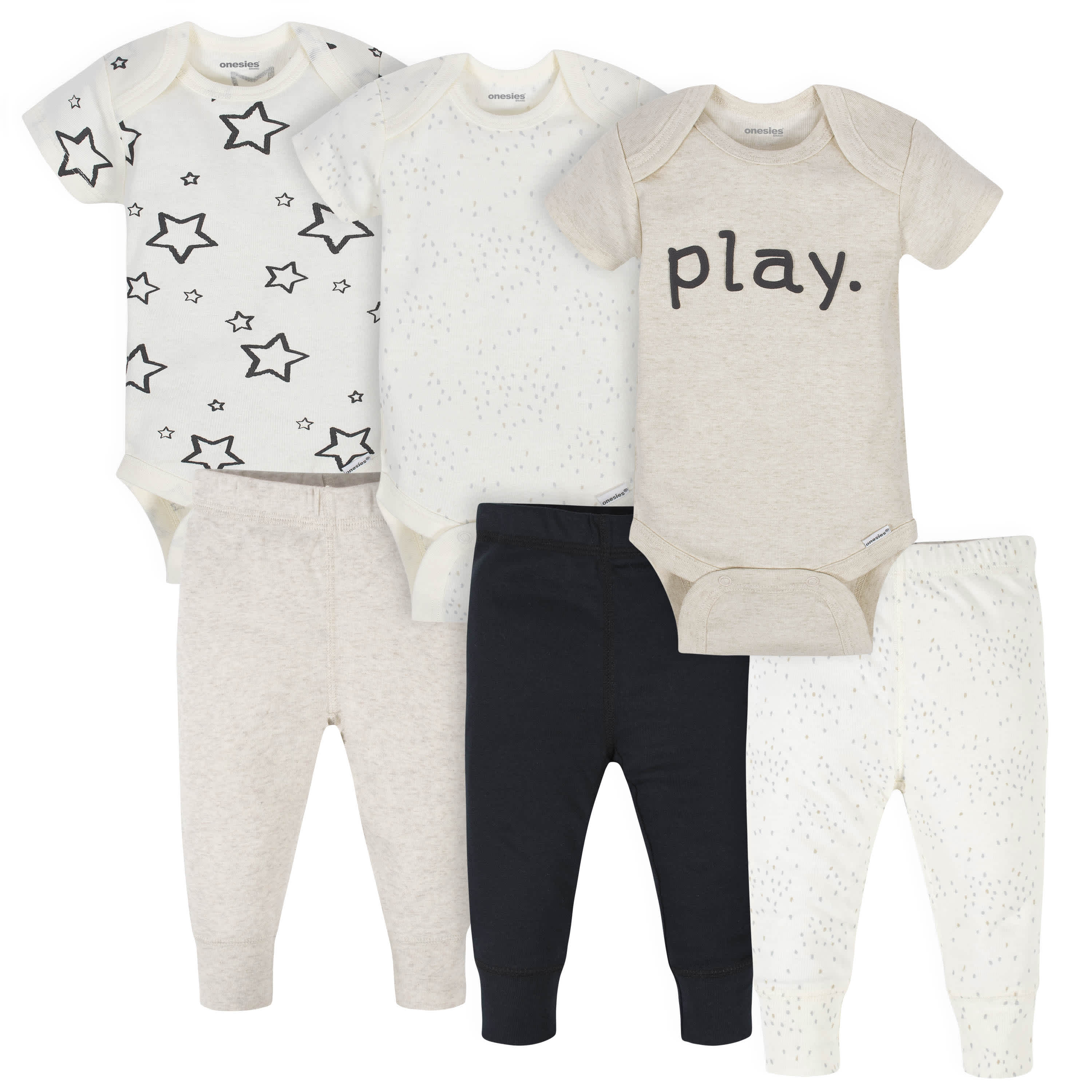 Gerber Baby Bodysuits & Pants Set - Neutral, 12 months, 6
