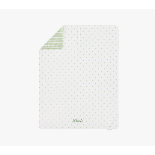 Dot & Stripe Chamois Baby Blanket