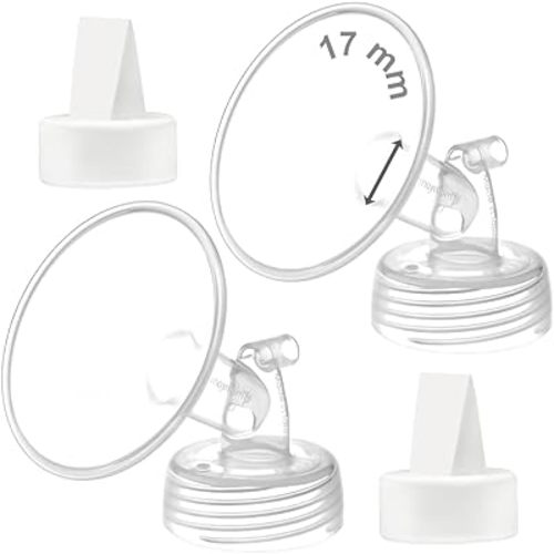 Maymom 17mm Flange and Duckbill Valve Compatible with Spectra S1 Spectra S2 Spectra 9 Plus Not Original Spectra Pump Parts Replace Spectra S2 Pump Parts Spectra Flange Spectra Duckbill Valve