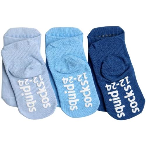 squid socks Cotton Socks | 0-6M, 6-12M, 12-24M, & 2T-3T | Grip Ankle Socks that Stay On | As Seen on Shark Tank