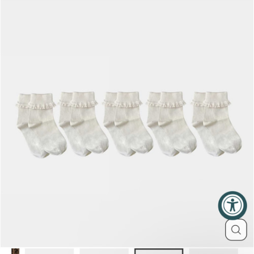 Pure Organic Lace Socks, 3-12 mo