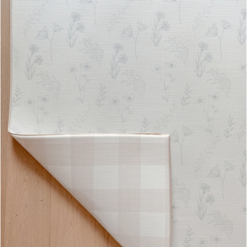 Padded Play Mat - Sage Floral & Gingham