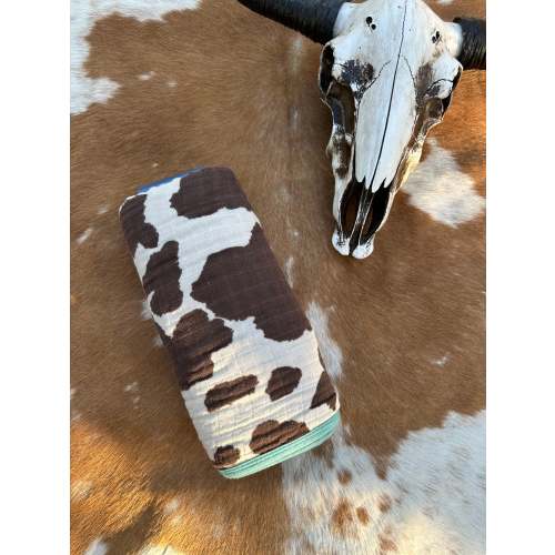 Cowprint baby muslin cotton blanket