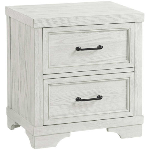 Foundry White 2 Drawer Nightstand