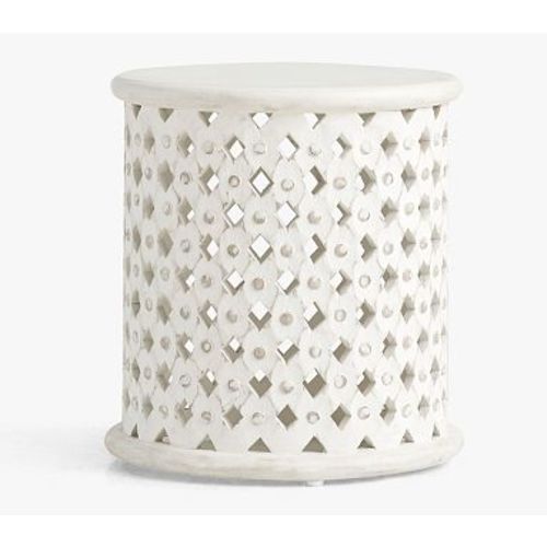 Stella Side Table, Antique White, UPS