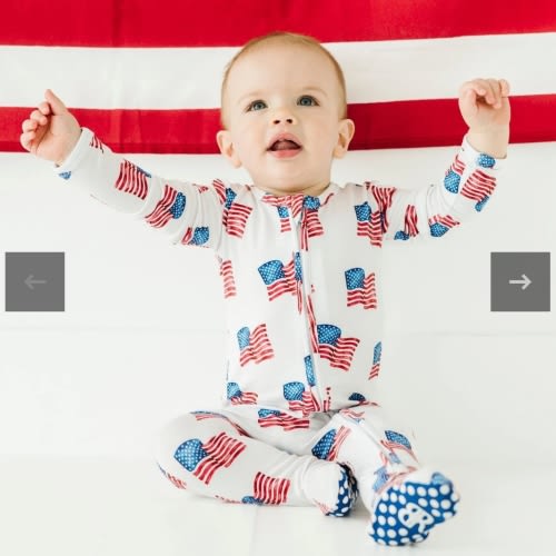Red, White & Cute Footie