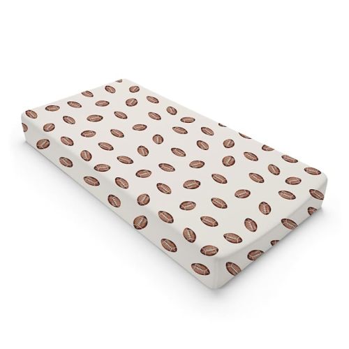 Cream Watercolor American Football Baby Changing Pad Covers for Boy Girl 32''x16'' Football Game Fitted Diaper Baby Change Table Pad Mats Baby Sports Soft Breathable Nursery Cradle & Bassinet Sheets