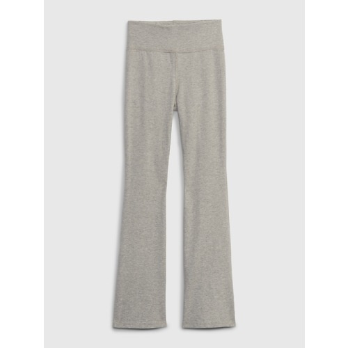 Kids Cotton Flare Leggings in heather grey, size: XXL (14/16)