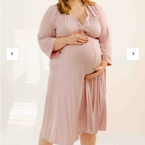 Lila Labor & Postpartum Gown in Mauve