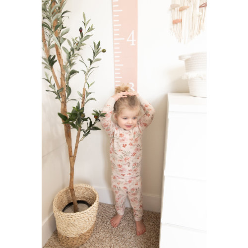 Personalized Growth Chart for Kids Fabric Height Chart Baby Nursery Decor Wall Art Gift for Her Baby Shower Gift