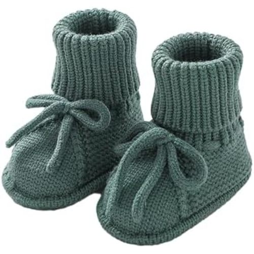 Generic Newborn Baby Booties Sock Shoes Hand Knitting Crochet Boys Girls Infant Cozy Indoor Breathable Walking Shoes