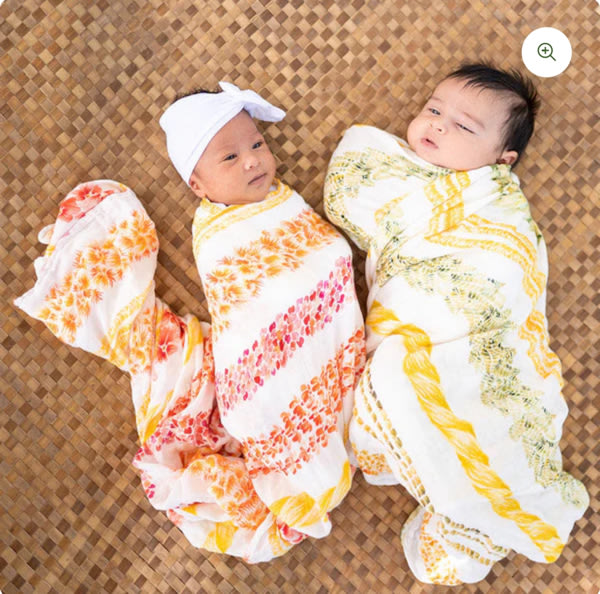 The Keiki Dept Bamboo Kapa Moe (Muslin Swaddle Blanket)
