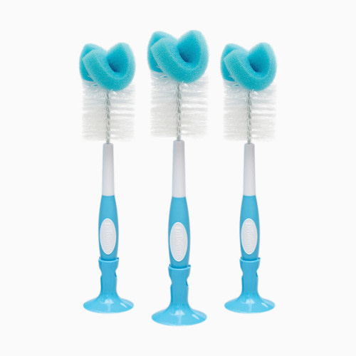 Dr. Brown's Sponge Baby Bottle Cleaning Brush Set - Blue