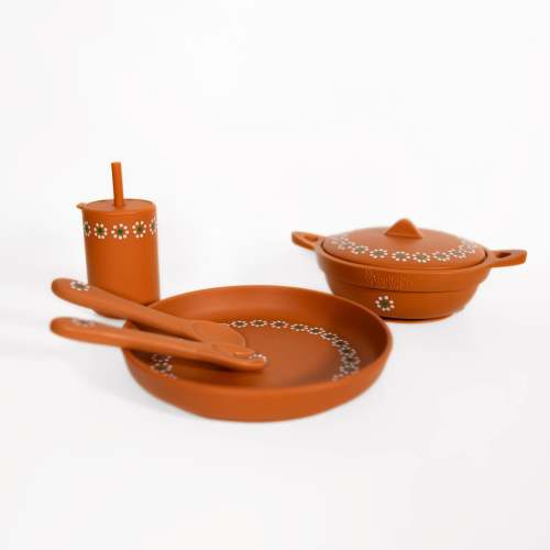 Mexican Clay Plate Baby Mexican Inspired Silicone Barro Meal Set