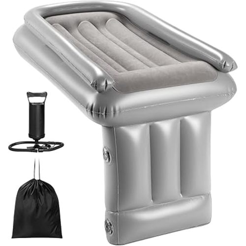 Rewondah Toddler Airplane Bed, Attractive Silver Gray Inflatable Airplane Bed for Toddler Kids Baby | Toddler Plane Bed, Pump & Travel Bag