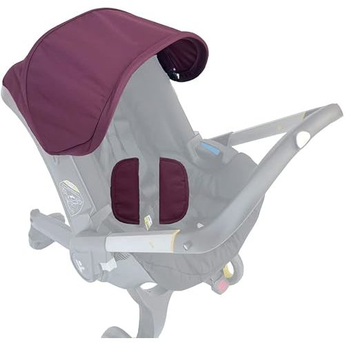Stroller Replacement Accessories Canopy, Protection Shield, Textile Sun Shade Compatible with Doona Car Seat & Stroller (Red Wine Color)