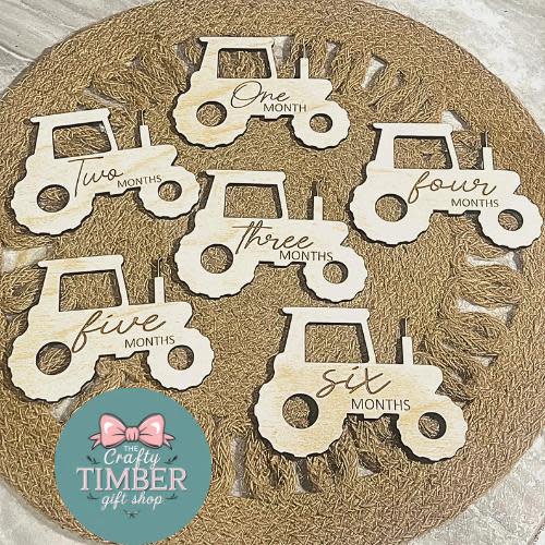 Tractor Monthly Milestone Markers - Farm Themed Nursey - Newborn Photo Props - Baby Shower Gift