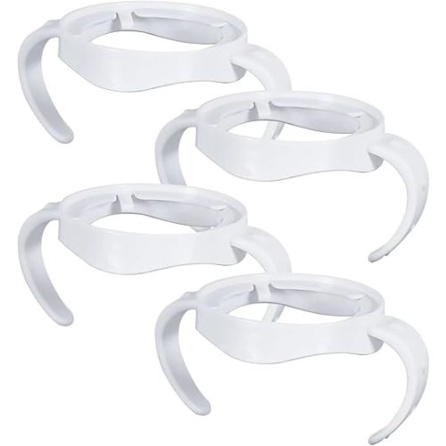 4 Pack Compatible Baby Bottle Handles for Philips Avent Natural Baby Bottles,Baby Bottle Holder - White