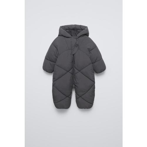 QUILTED NYLON ROMPER - Anthracite grey | ZARA United States
