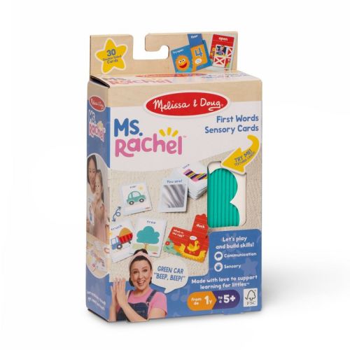 Melissa & Doug Ms. Rachel First Words Textured Sensory Flashcards Preschool Learning Toy