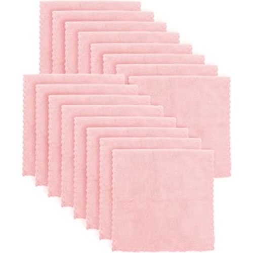 Super Soft Burp Cloths 16 Pack - Thick - Extra Absorbent - Perfect Size Large 20 X 10 Inch - Light and Easy to Carry - Milk Spit Up Rags - Burpy Cloths for Unisex, Boys, Girls, Newborn - Pink