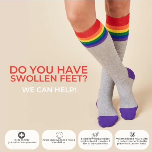 XXL - Prenatal & Postpartum Compression Socks | Comfort Pregnancy Socks – XXL