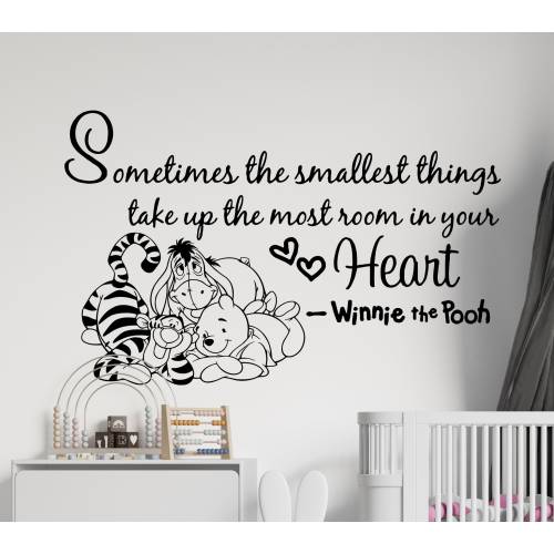 Winnie The Pooh Wall Decal Quotes Tigger Piglet Wall Decor for Boy Girl Room  sticker Baby room decal z106