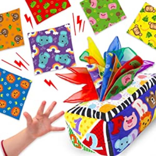 Amazon.com: Innofans Montessori Sensory Toys for Babies - Baby Tissue Box Toy, Infant Play Scarves, Colorful Soft Scarf, Baby Toys, Pull Tissues Activities Gift Preschool Learning Toys for 0 3 6 9 12 Months : Toys & Games