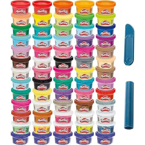 Play-Doh Ultimate Color Collection 65-Pack of 1-oz Cans, Includes Sparkle, Confetti & Color Burst, Back to School Classroom Supplies, Preschool Toys, Ages 2+ (Amazon Exclusive)