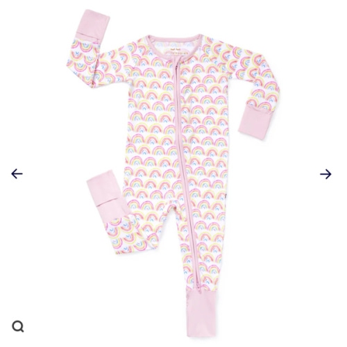 Little Sleepies Pastel Rainbows Zippy