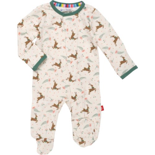 Baby Merry & Bright Magnetic Footie, 0-3M, Medium Green