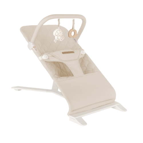 Baby Delight Alpine Organic Deluxe Portable Bouncer, Lightweight, Travel-Ready & Adjustable Recline, Organic Sesame