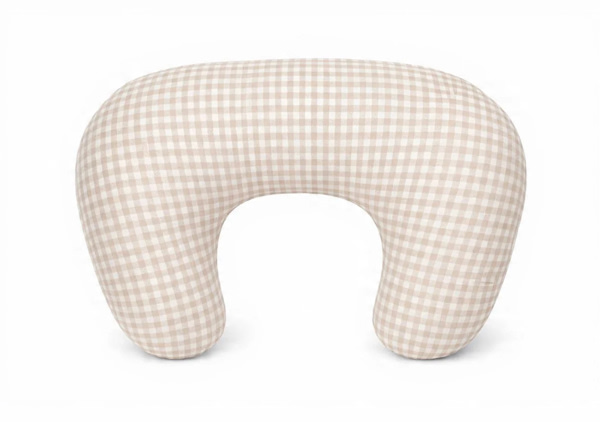Beige Gingham Ruffle Nursing Pillow Cover | Little Mae & Co – EasyTot