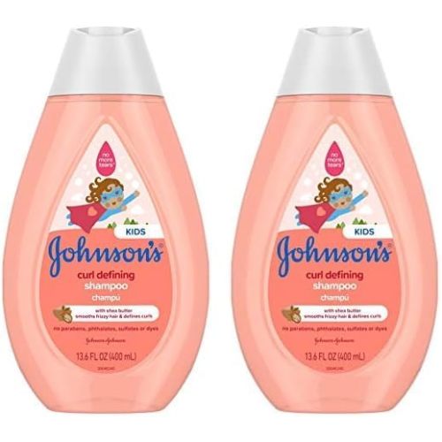 Johnson's Baby Curl-Defining, Frizz Control, Tear-Free Kids' Shampoo with Shea Butter, Paraben-, Sulfate- & Dye-Free Formula, Hypoallergenic & Gentle for Toddler's Hair, 13.6 fl. oz (Pack of 2) - 13.6 Fl Oz (Pack of 2)