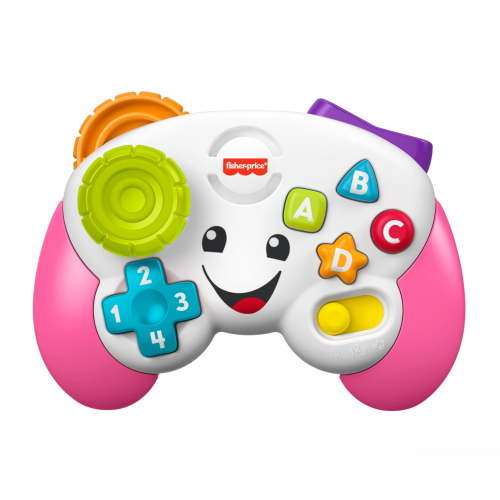 Fisher-Price Laugh & Learn Game & Learn Controller Musical Baby Toy with Lights, Pink