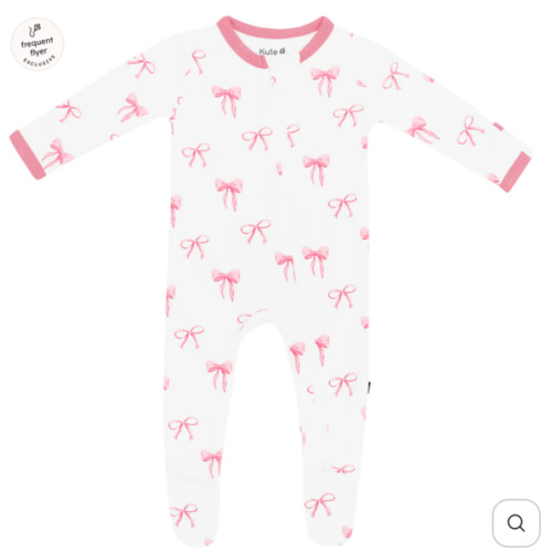Zippered Footie in Bow