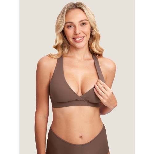 MOMANDA Women's Inbarely® Crossover Racerback Nursing Bra