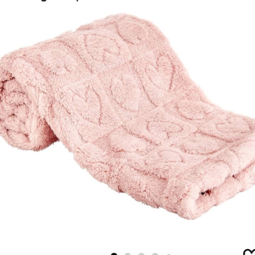 Yurhap Fleece Baby Blanket Heart Checkered Blanket, Ultra Soft Cozy Baby Blankets for Girls Boys, Fluffy Infant Toddler Newborn Receiving Blankets for Crib Stroller 30”×40” (Light Pink)