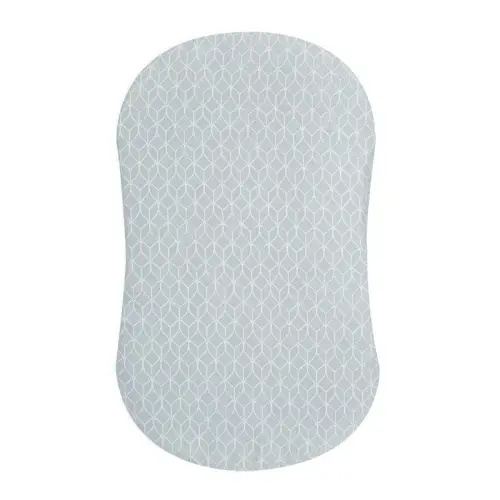 HALO - BassiNest Fitted Sheet 100% Cotton | Morning Mist - Gray