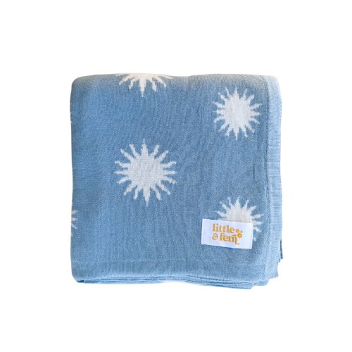 Knit Blanket | Celestial Blue – Little and Fern