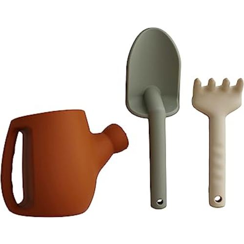 Marlowe & Co Silicone Gardening Set, Silicone Gardening Tools and Beach Toys for Children (Terracotta)