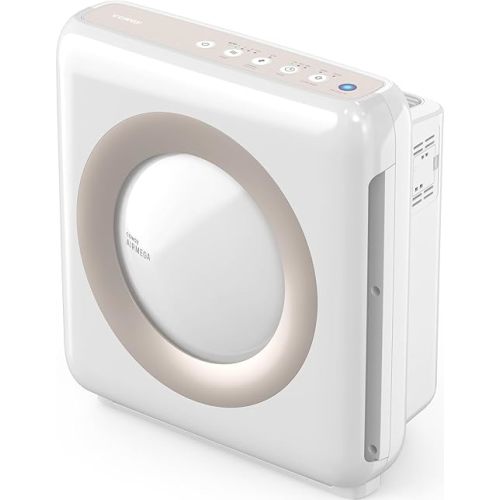 Coway Airmega AP-1512HH(W) True HEPA Purifier with Air Quality Monitoring, Auto, Timer, Filter Indicator, and Eco Mode, 16.8 x 18.3 x 9.7, White