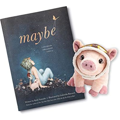 Flying Pig Companion and Book Maybe by Kobi Yamada (Author), Gabriella Barouch (Illustrator) an Empowering Gift Set Bag for All Ages