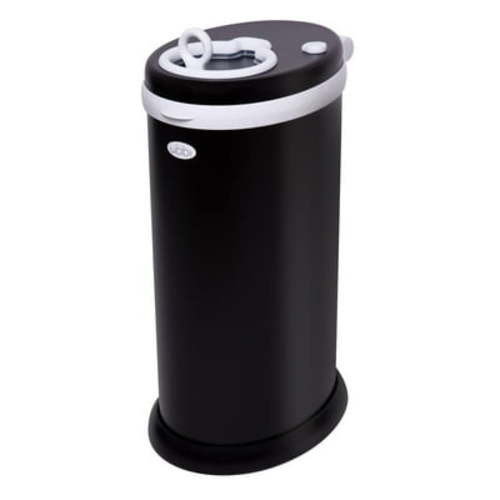 Ubbi Stainless Steel Diaper Pail, Odor Locking, No Special Bag Required, Award-Winning, Registry Must-Have, Matte Black