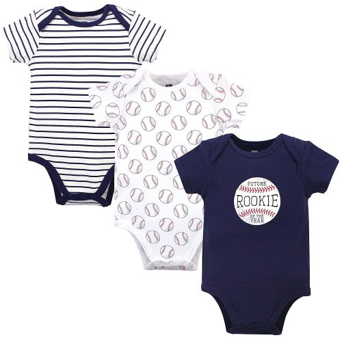 Hudson Baby Baby Boys Cotton Bodysuits 3-pack