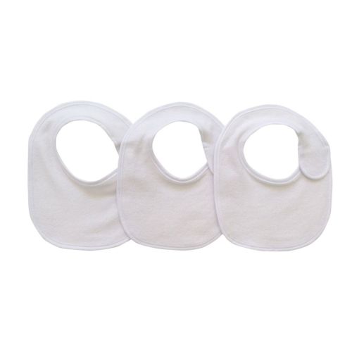4Baby Newborn AbsorbentTerry Bib White 3 Pack